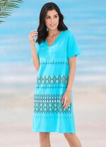 Zweierpack Kleider mit platziertem Druckdessin, aus reiner Baumwolle 