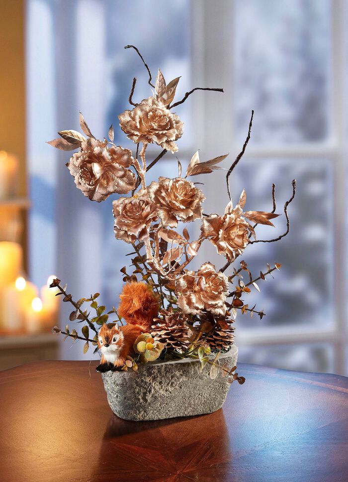 Rosen-Arrangement in Schale 