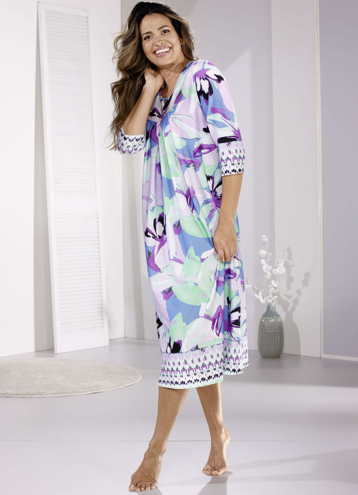 Laurina Nachthemd mit tollem Bordürendruck 