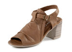 Andrea Conti Sandalette mit Zier-Perforation COGNAC