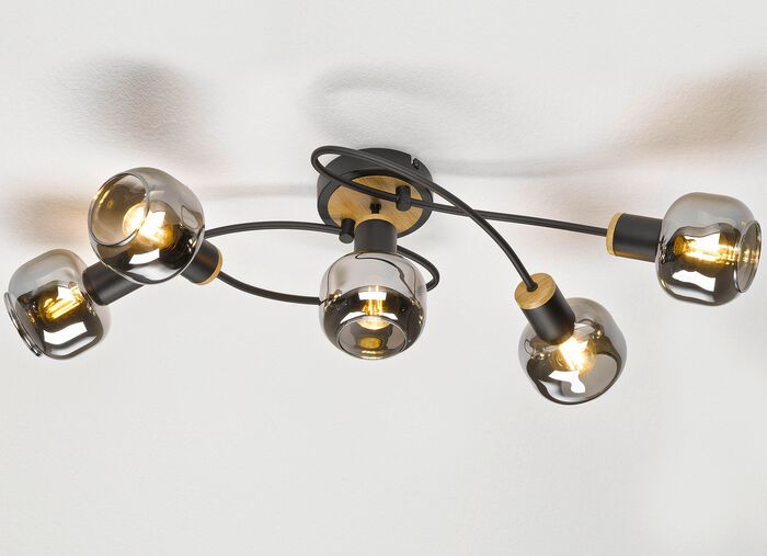 Stilechte Deckenleuchten mit get&ouml;ntem Glas 