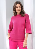 Pullover mit Strukturstreifen PINK