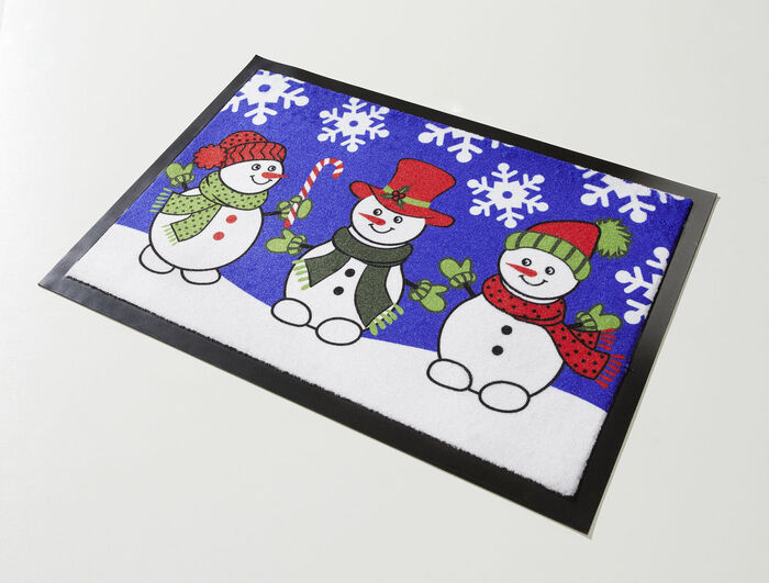 Fu&szlig;matte mit Schneemann-Motiv 