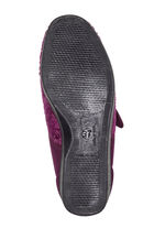 Laurina, klassische Damen-Klettschuhe, mit elastischem Samt BORDEAUX