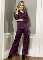 Shirt mit ausgefallener Kragenlösung AUBERGINE-SCHWARZ