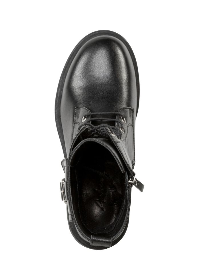 Andrea Conti Stiefelette mit modischen, aufgesetzten T&auml;schchen SCHWARZ