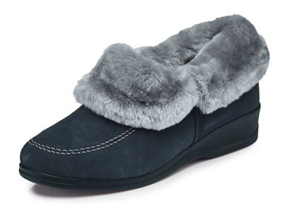 ELENA EDEN Hausschuh mit echtem Lammfellfutter 