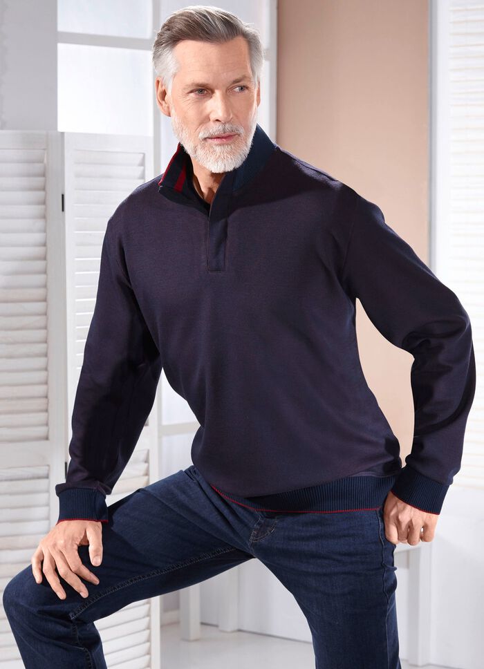 Stehkragen-Shirt in 3 Farben 