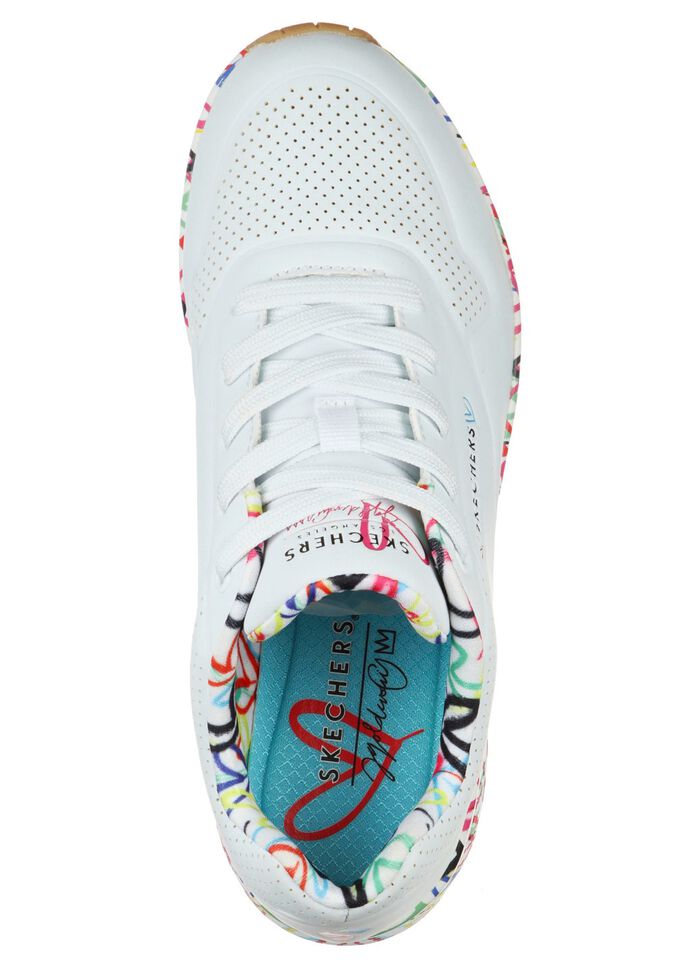 SKECHERS, trendige Damen-Sneaker, mit sichtbarem Luftpolster WEISS