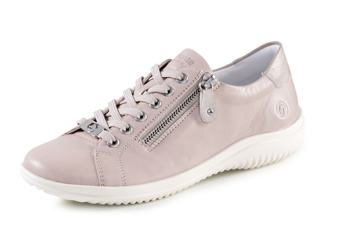 Remonte Schnürschuh mit metallisch geprägtem Einsatz PUDERROSÉ