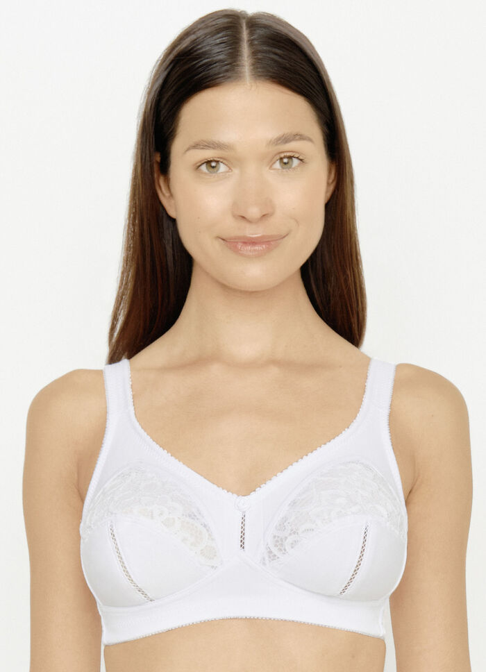 Zweierpack BH mit Spitzeneins&auml;tzen 1X MARINE, 1X WEISS