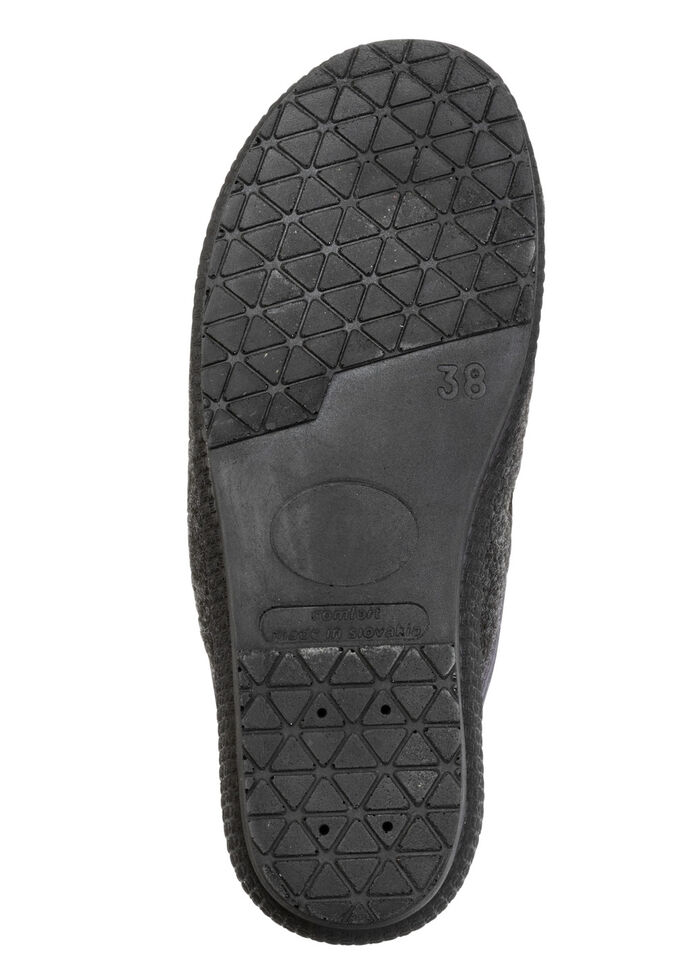 Gefütterte Damen-Hausschuhe, mit Schurwolle ANTHRAZIT