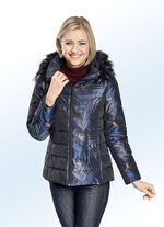 Jacke mit Bl&auml;tterdruck 
