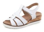 ELENA EDEN, bequeme Damen-Sandalen, Weite H, mit herausnehmbarem Fu&szlig;bett WEISS