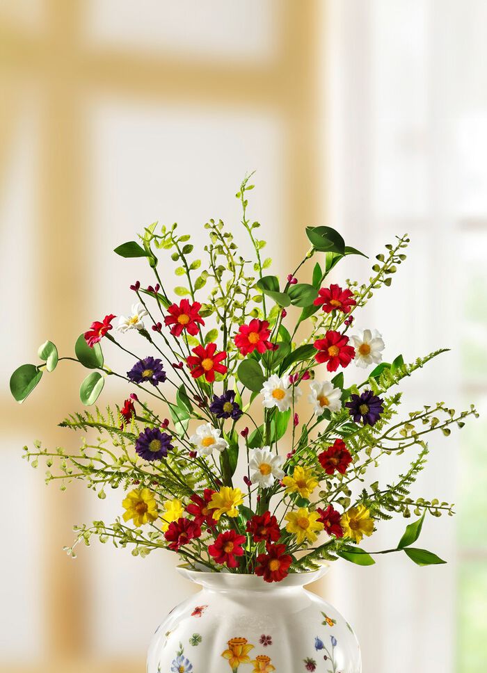 Bl&uuml;tenstrau&szlig;  aus Kunst und Textilmaterial, 2er-Set 