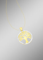 Sch&ouml;ner Anh&auml;nger in Bicolor mit diamantiertem Rand 