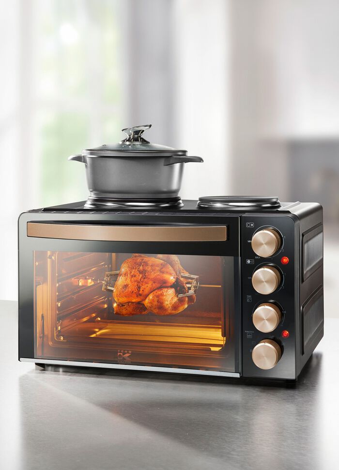 Kleink&uuml;che 2-in-1: Kochfeld und Ofen 