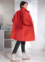 Kurzmantel mit Nahttaschen ZIEGELROT