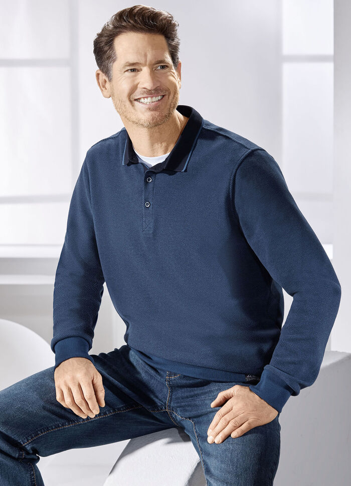 Poloshirt von „Milano Italy“ DUNKELBLAU