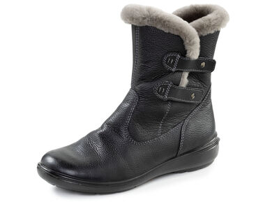 Gefütterte Damen-Stiefeletten, Winterschuhe, mit Lammfell 