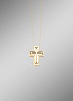 Kreuz-Anh&auml;nger mit Brillanten 