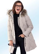 Daunen-Kurzmantel in 2 Farben mit Rautenstepp KITT