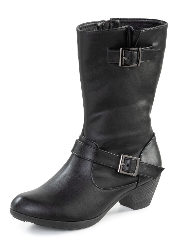 Andrea Conti Stiefel aus Synthetikmaterial SCHWARZ