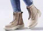 Libelle Bootie aus Nappaleder mit Zier-Rei&szlig;verschluss 