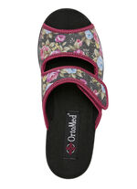 Zweierpack, klassische Damen-Hausschuhe, Weite H, mit Klettverschluss 1X BLAU, 1X ROT