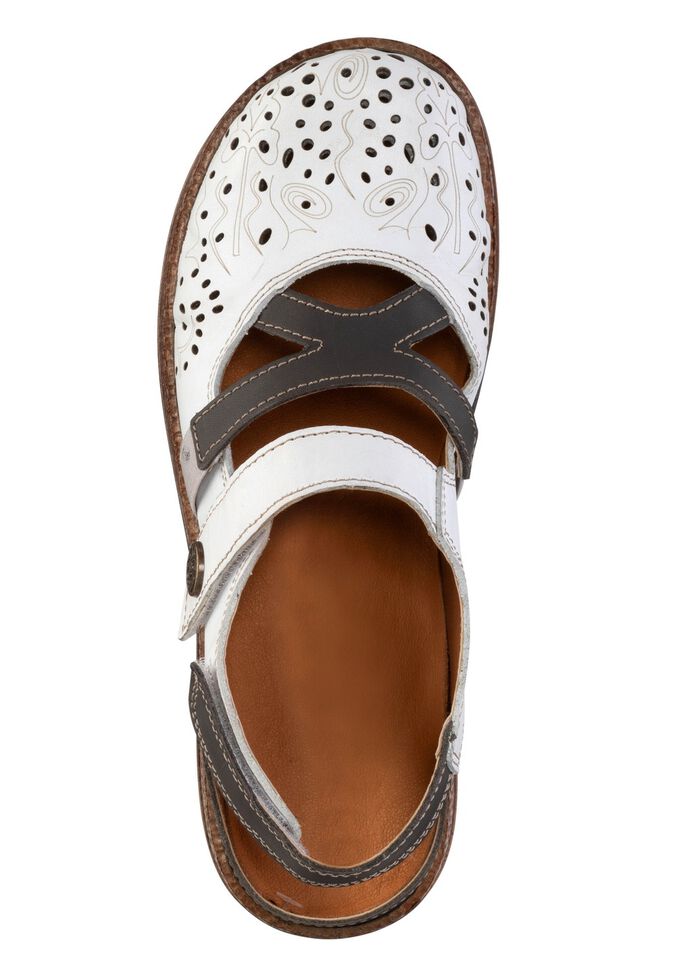 ELENA EDEN Slipper aus teilweise gepr&auml;gtem Nappaleder 