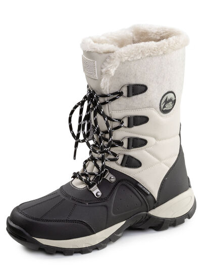 Gefütterte Damen-Stiefel, Winterschuhe, mit Reißverschluss 