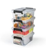 Transparente Aufbewahrungsboxen mit Tragegriff, 8-teilig 