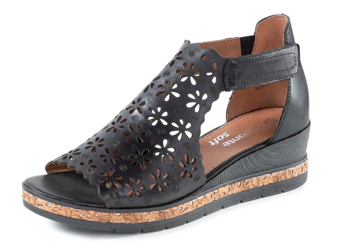 Sandale mit Klettverschluss SCHWARZ