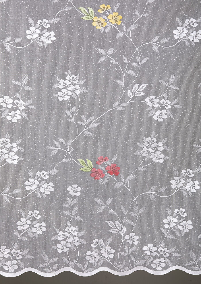 Blumenfenster-Store mit Universalschienenband MULTICOLOR