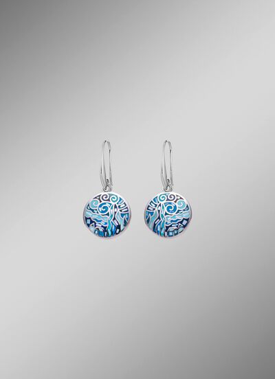 Moderne Ohrringe mit Mosaikmuster 