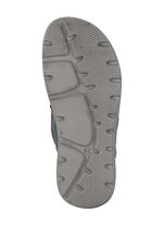 Pantolette mit luftigen Durchbr&uuml;chen KASTANIE-BLAU