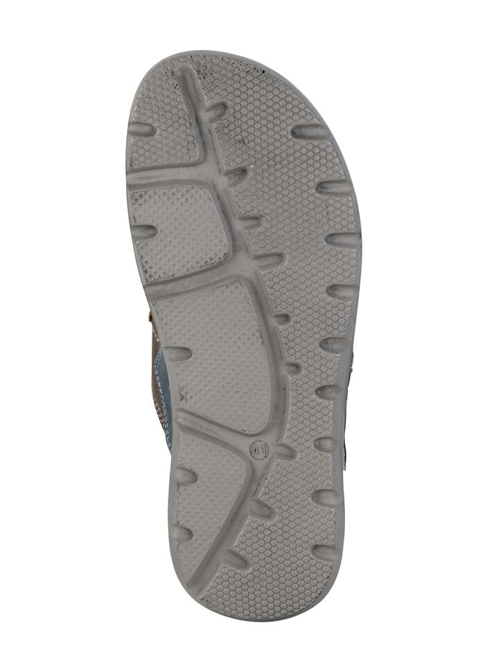 Pantolette mit luftigen Durchbr&uuml;chen KASTANIE-BLAU