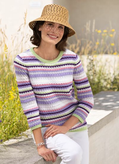 Pullover in Mustermix 