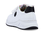Rieker, stylische Damen-Sneaker, Weite H, mit herausnehmbarem Fußbett WEISS-SCHWARZ