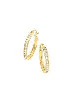 Funkelnde Eleganz: Creolen mit synth. Zirkonia 