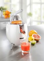 Zitruspresse mit Tropfstopp und Start-/ Stopp-Automatik WEISS