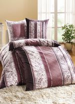 Feinbiber Bettw&auml;sche-Garnitur mit praktischem Rei&szlig;verschluss 