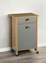 Küchenwagen mit Mülltrennsystem EICHE-GRAFIT