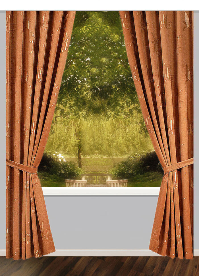 Übergardinen-Garnitur mit Universalschienenband BRAUN