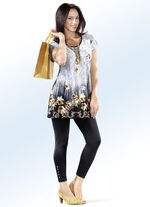 Angesagte schwarze Leggings SCHWARZ-GOLD