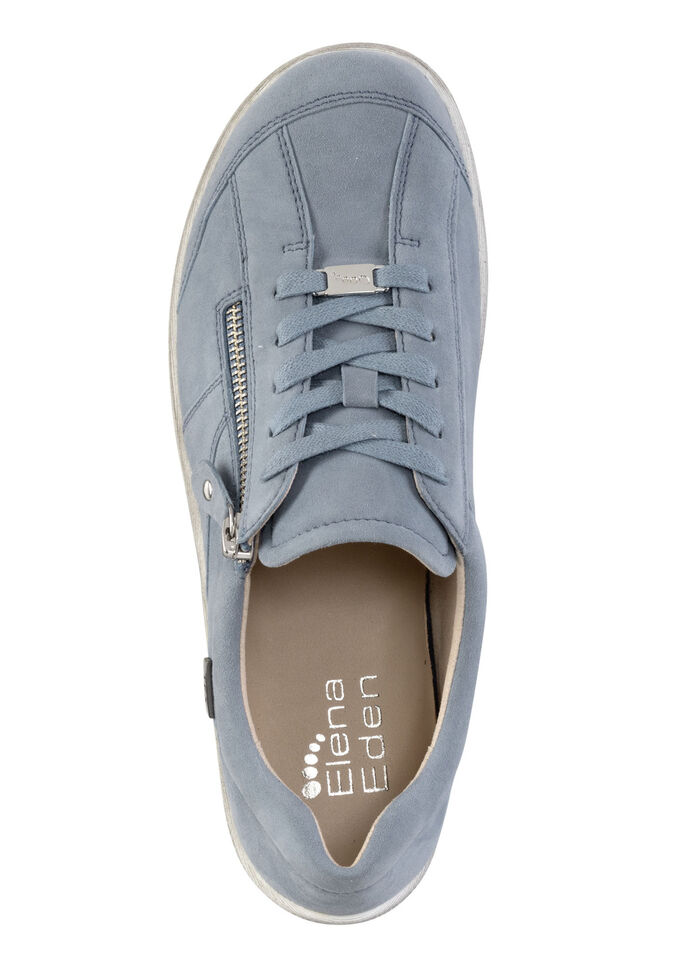 ELENA EDEN, bequeme Damen-Schnürschuhe, Weite H, mit herausnehmbarem Fußbett JEANS