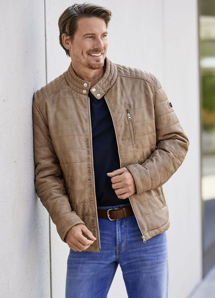 Lederkurzjacke von &bdquo;Cabrini&ldquo; in 2 Farben 