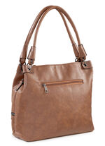 Tasche mit trendigen Ziernieten COGNAC