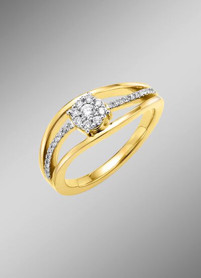 Damenring mit Diamanten und Brillanten 