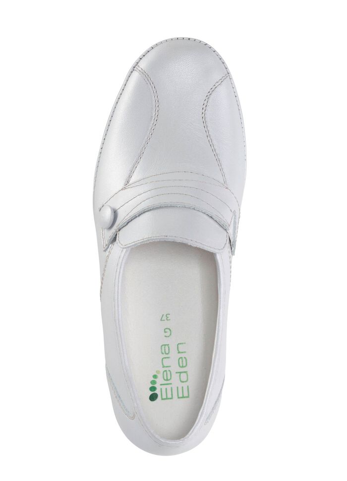 ELENA EDEN Slipper mit Zier-Knopf und Elastikeinsatz 